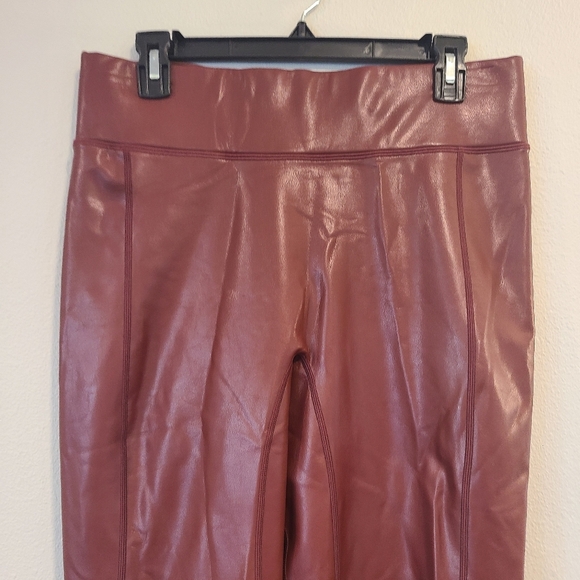 A.L.C. Emile Faux Leather Zip Ankle Claret Leggings -NWT - Picture 3 of 7